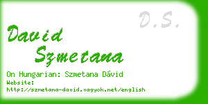 david szmetana business card